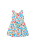 Fresh Market Toddler Girl Floral Print Dress Blue