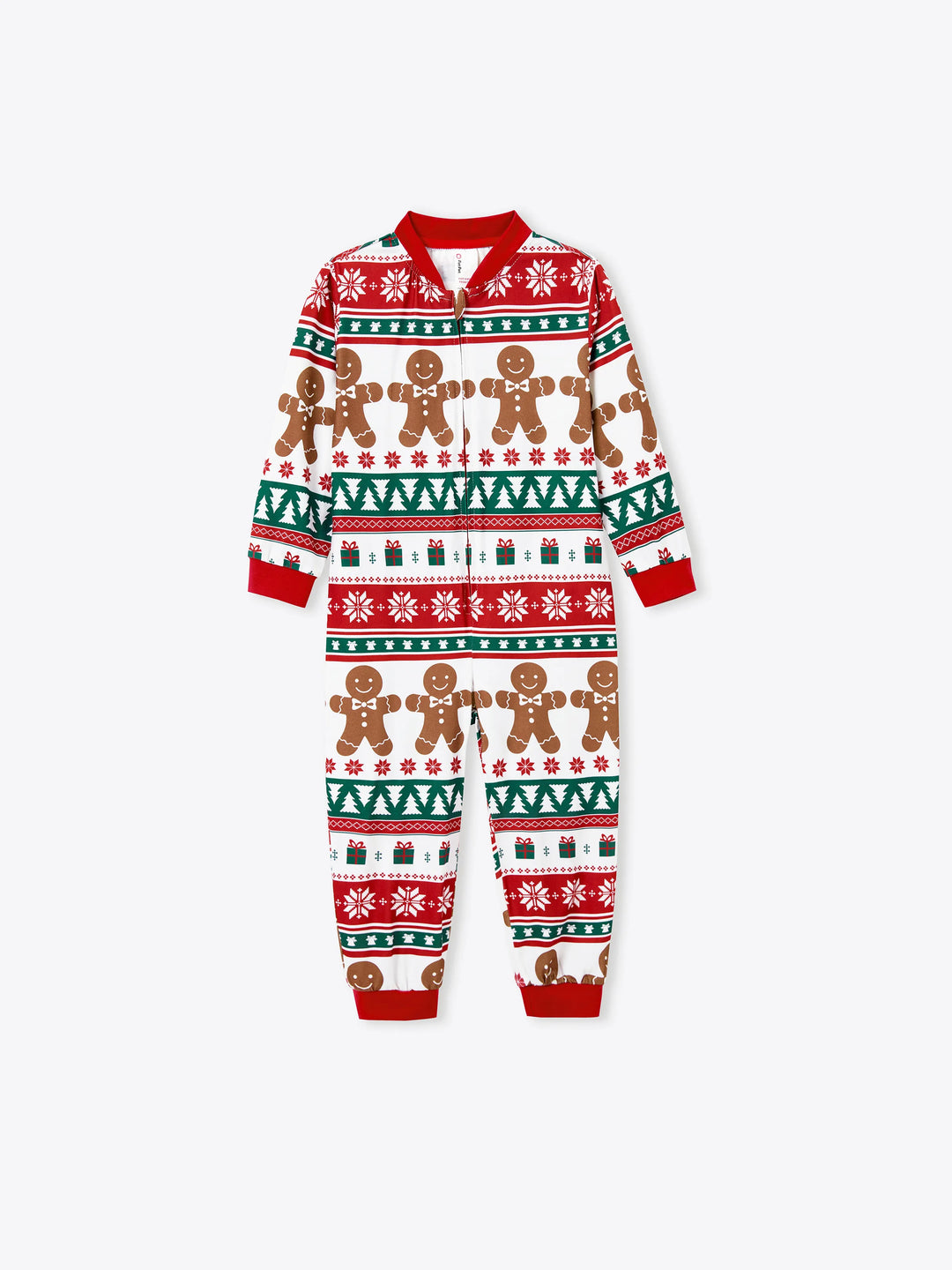 Conjunto de pijama familiar navideño a juego, pijama con estampado de cuadros navideños de jengibre y calcetines navideños rojos