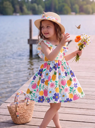 Fresh Market Toddler Girl Fruit Blossom Dress Multi-color