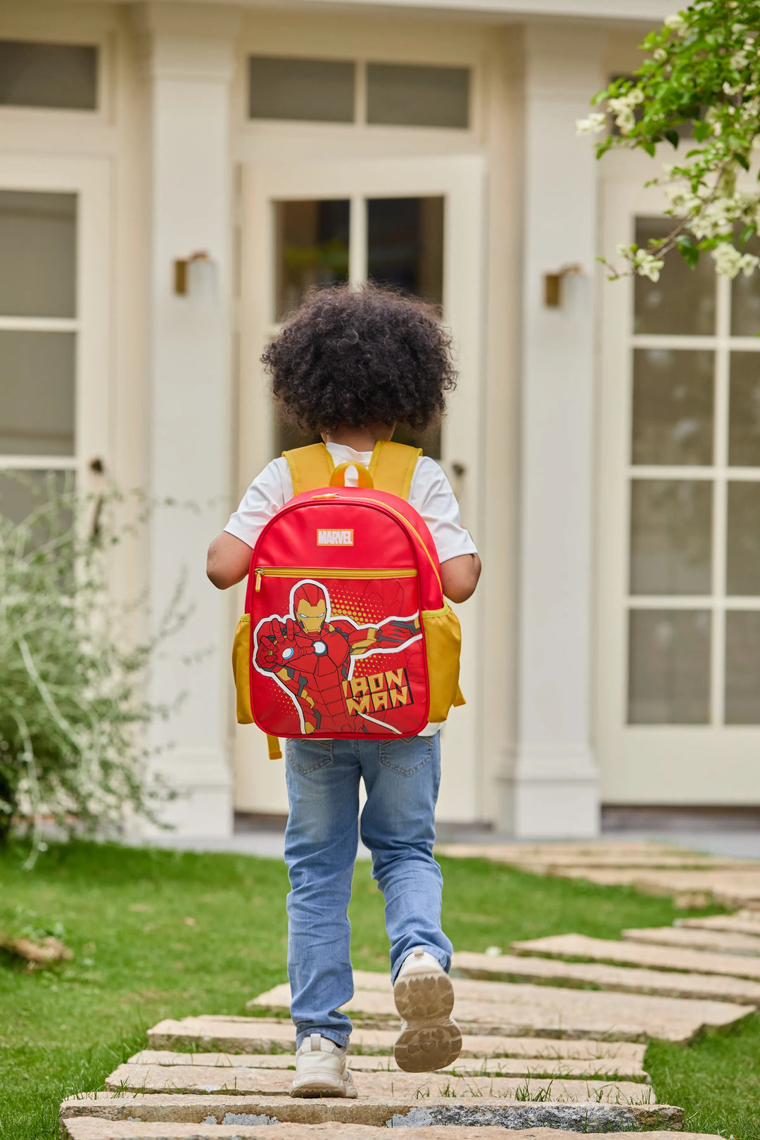 PatPat Marvel Iron Man Kids Backpack for Daycare and Kindergarten, Roomy Toddler Daypack with Comfortable Padded Shoulder Straps Red