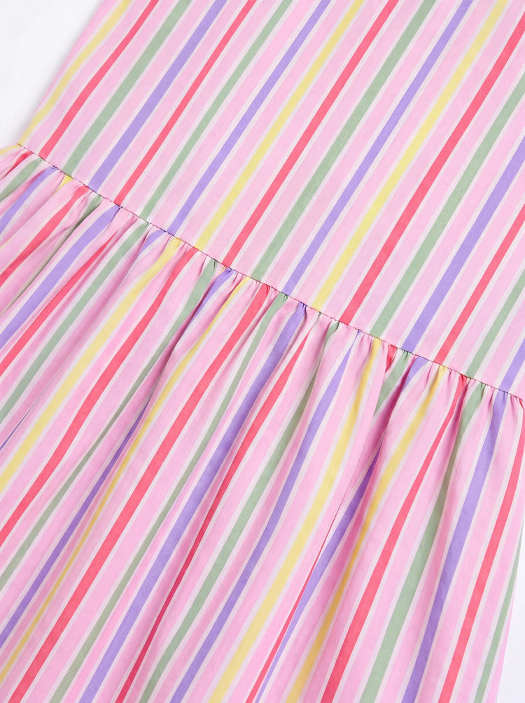 Ocean Vibes Toddler Girl Crossback Dress Pink