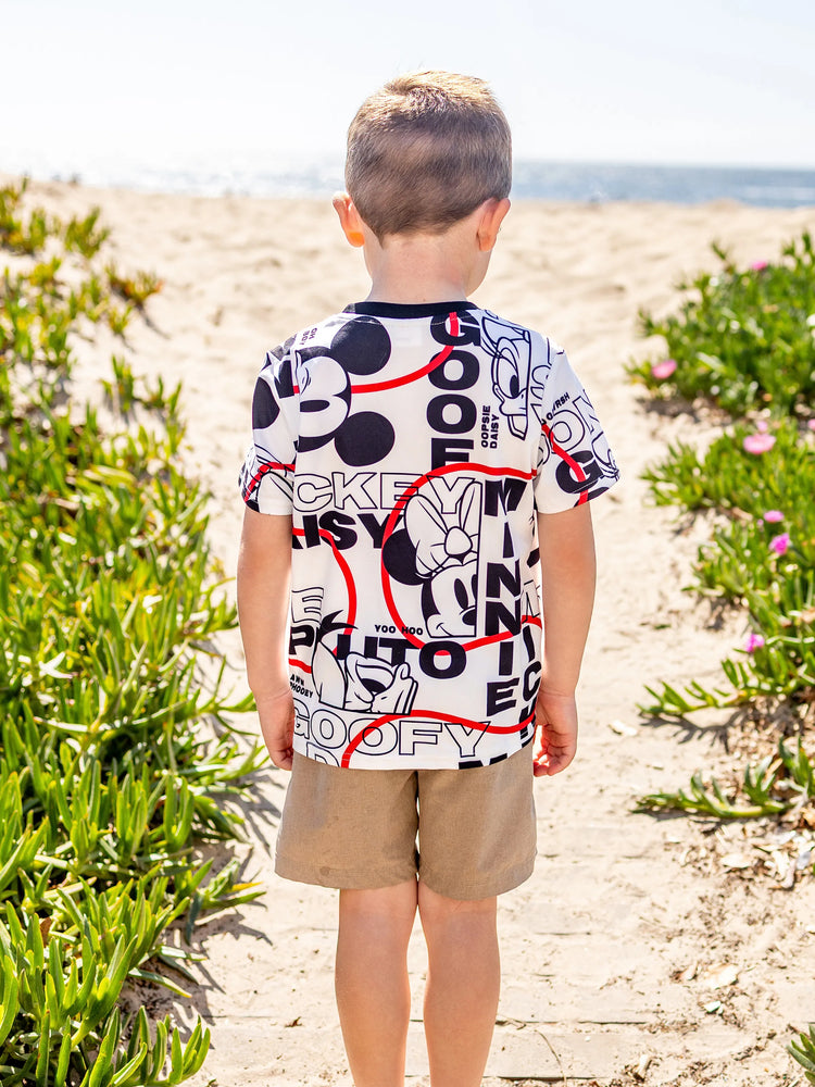 Robe/T-shirt/Combinaison Décontractée Assortie Famille Disney Mickey et ses Amis Graffiti Noir