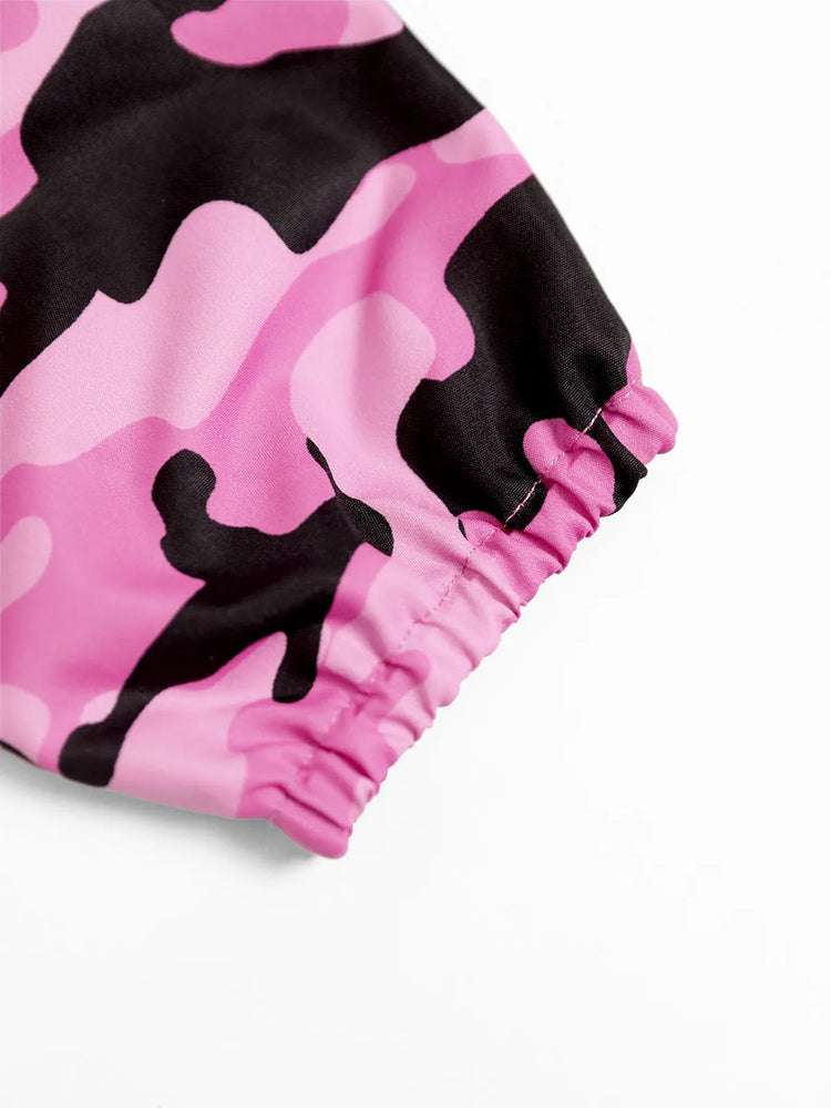 NEON Pop Toddler/Kid Girl Cargo Pants Set Hot Pink