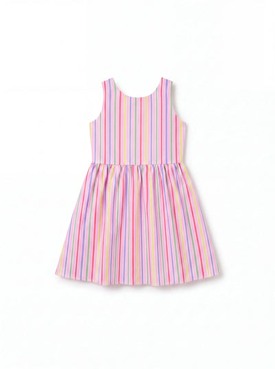 Ocean Vibes Toddler Girl Crossback Dress Pink