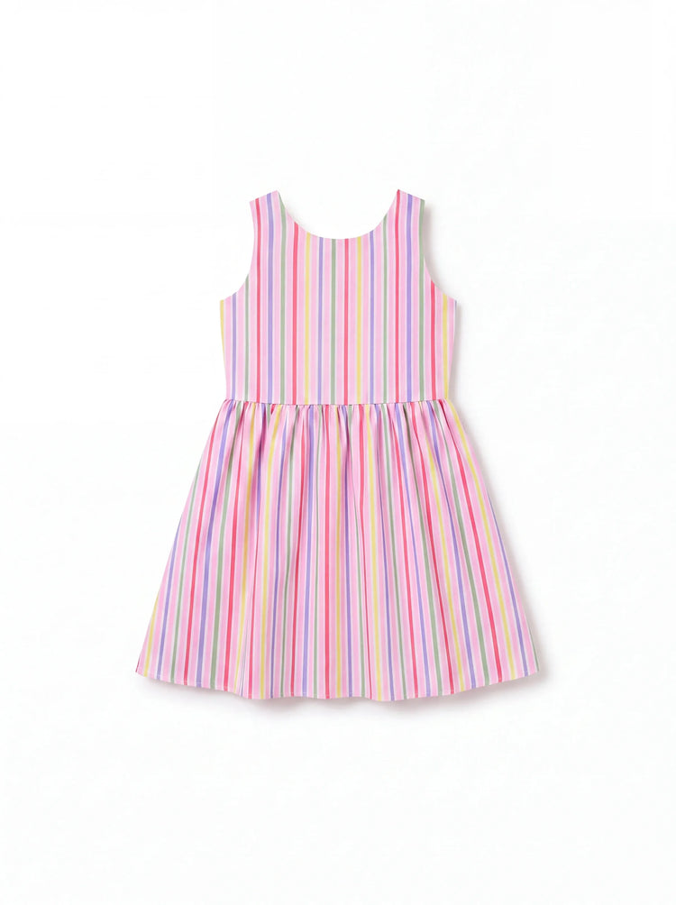 Ocean Vibes Toddler Girl Crossback Dress Pink