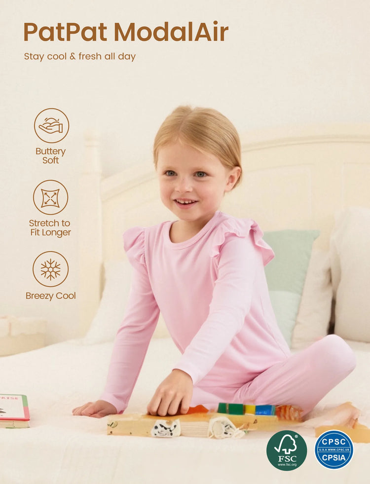 Toddler / Kids Halloween Pajamas With Childlike Print (1-Piece Snug-Fitting ) Pink