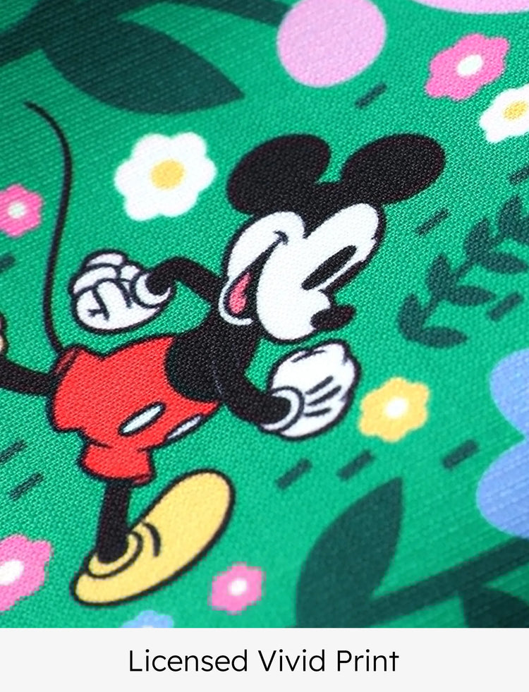 Disney Mickey and Friends Toddler Girl 1pc Minnie Floral Allover Print Bowknot Smocked Sundress Green