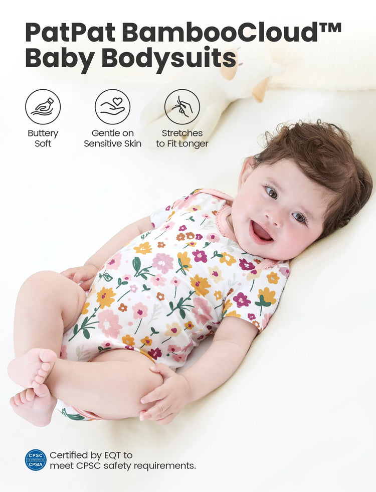 Ensemble de 2 barboteuses unies et imprimées en bambou pour bébé garçon/fille, rose