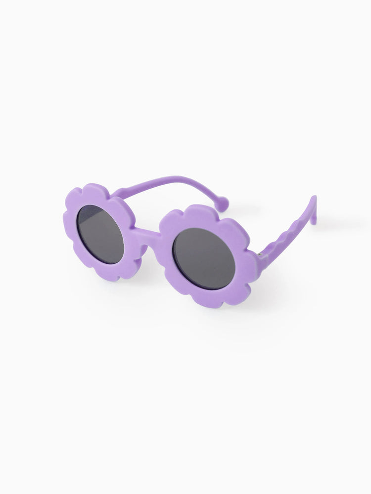 Polarized Sunflower Toddler Sunglasses Silicone Purple