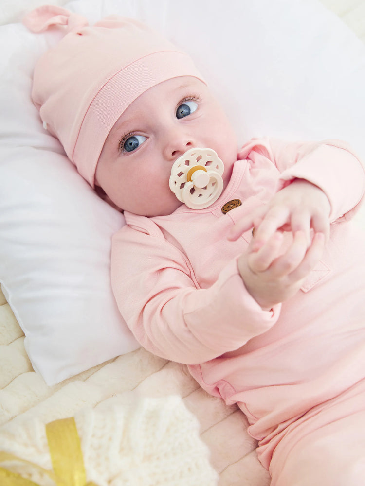 Bambus Baby Schlafsack für Jungen/Mädchen mit Hut rosa