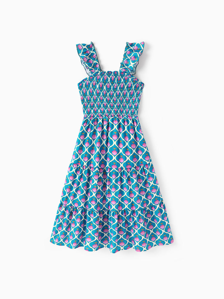 Vestido/top familiar a juego de princesas Disney Jasmine azul