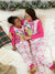 Barbie Mommy and Me Christmas Snowflake Deer Pattern Print Pajamas Sets with Christmas Socks