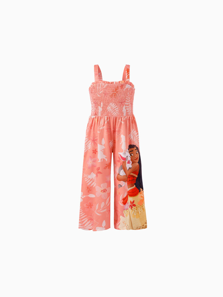 Disney Princess Mommy and Me Moana Allover Print Jumpsuit Orange red