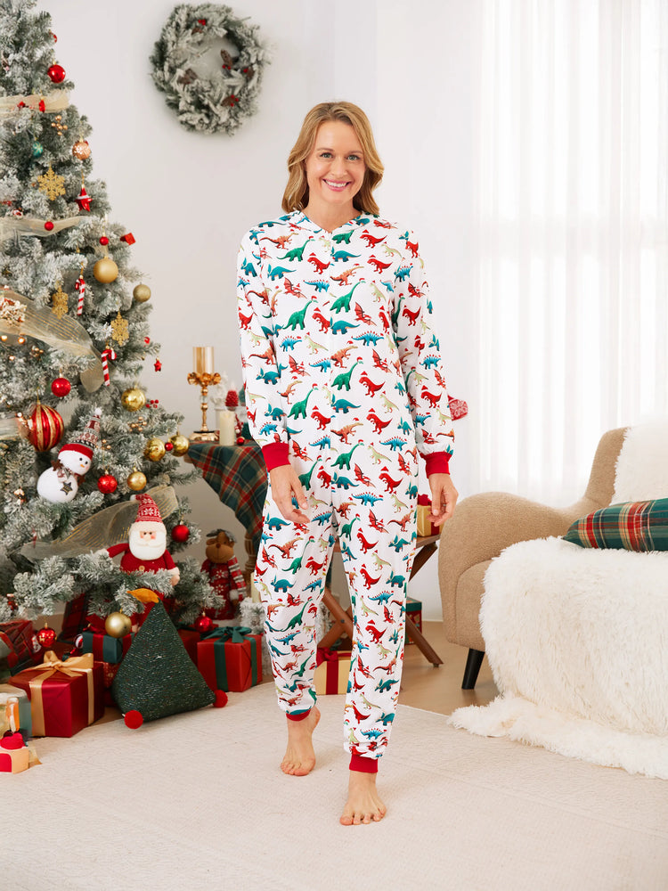 Christmas Family Matching Pajamas with 3D Design Onesie PJS with Christmas Socks Multi-color