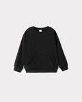 Toddler/Kids Unisex Crewneck Pullover Sweatshirt Black