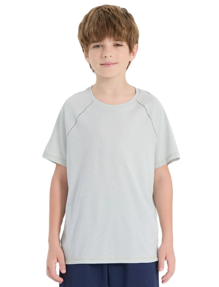 Camiseta deportiva ligera y transpirable de manga corta ultraligera PatPat Lightflow para niños, color gris