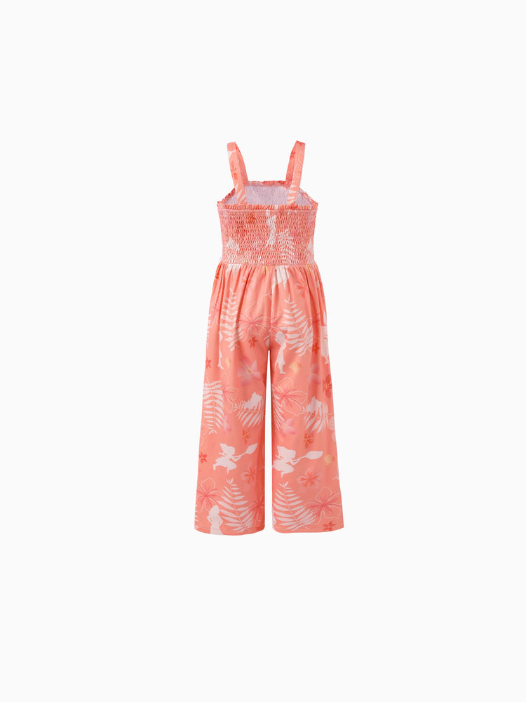 Disney Princess Mommy and Me Moana Allover Print Jumpsuit Orange red