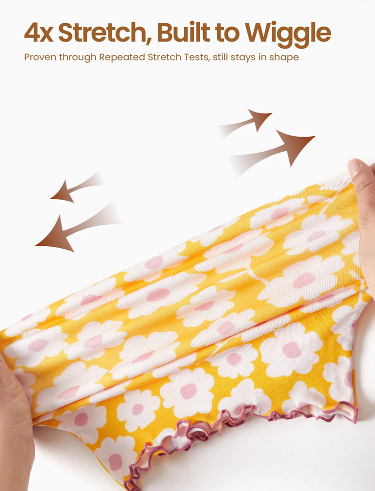 Pyjama d'Halloween 2 pièces en modal avec imprimé enfantin pour tout-petits/enfants (coupe ajustée) jaune