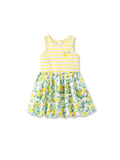 Fresh Market Toddler Girl Lemon Print Dress Yellow+White