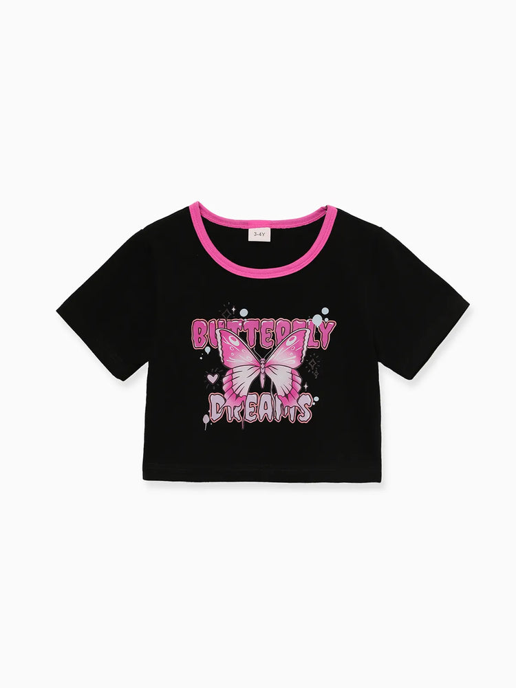 NEON Pop Toddler/Kid Girl Cargo Pants Set Hot Pink