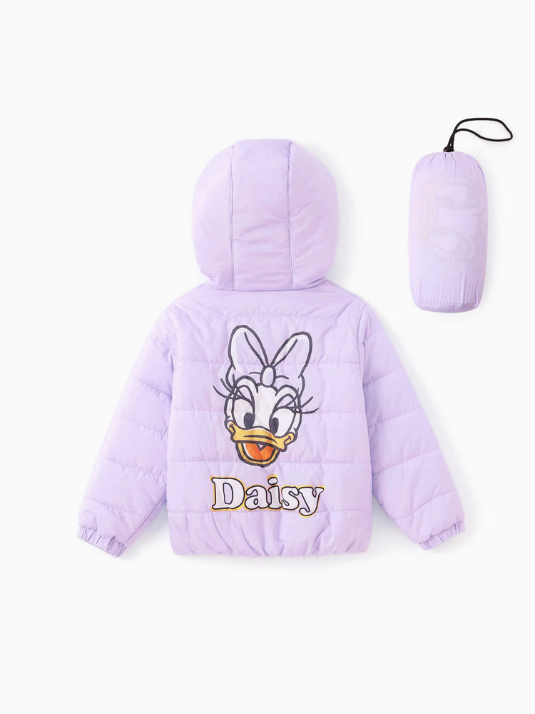 Doudoune à imprimé Daisy pour petite fille Disney Mickey et ses amis avec sac de rangement, violet