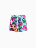 Toddler Boy PAW Patrol Large Flower All-over Print Swim Trunks Roseo
