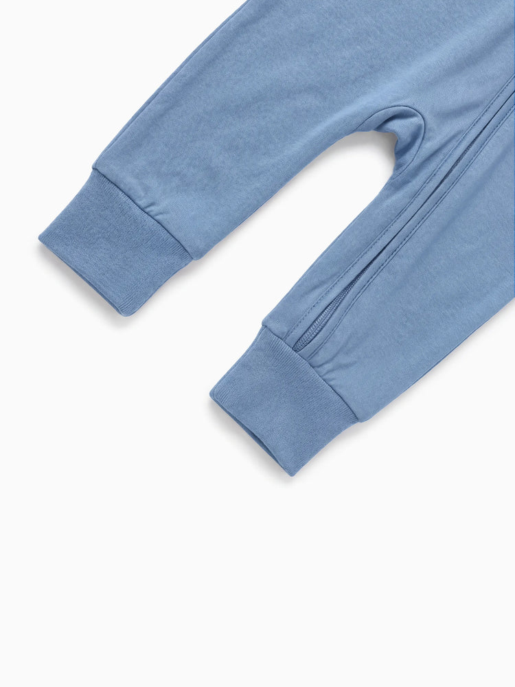 Bamboo Baby Boy/Girl Zip-Up Pajamas Bluish Grey