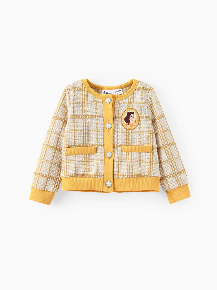 Disney Princess Belle Tweed Cardigan And Skirt Set Yellow