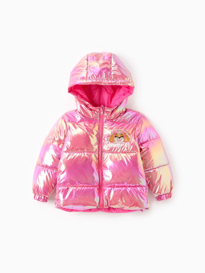 PAW Patrol Toddler Girl 1pc Chase/Skye Bright Hooded Quilted Puffer Jacket Coat Pink