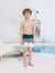 Toddler Boy Colorblock Striped Spliced Swim Trunks Shorts DeepTurquoise