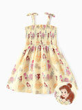 Robe à imprimé floral Disney Princess Belle pour petite fille, jaune