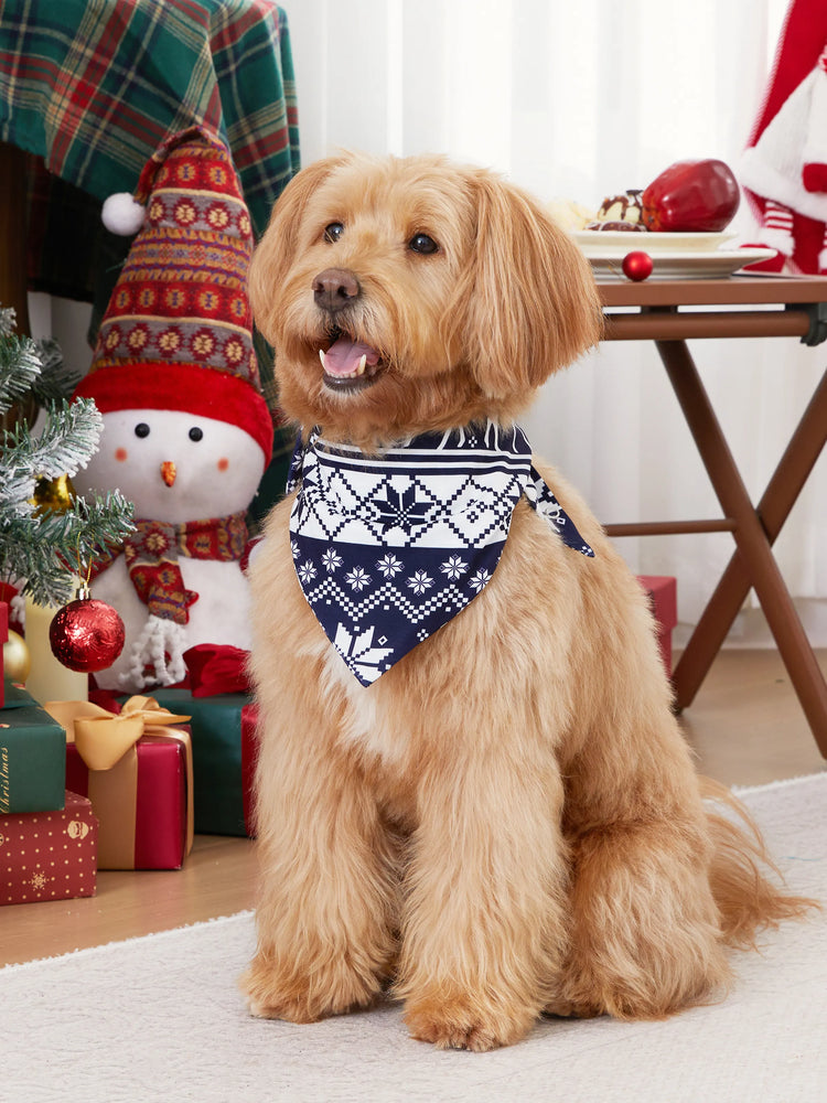 Christmas Matching Family Pajamas Set 3D Reindeer Hooded Allover Snowflake and Reindeer Print Dark Blue Onesie PJS with Christmas Socks blueblack