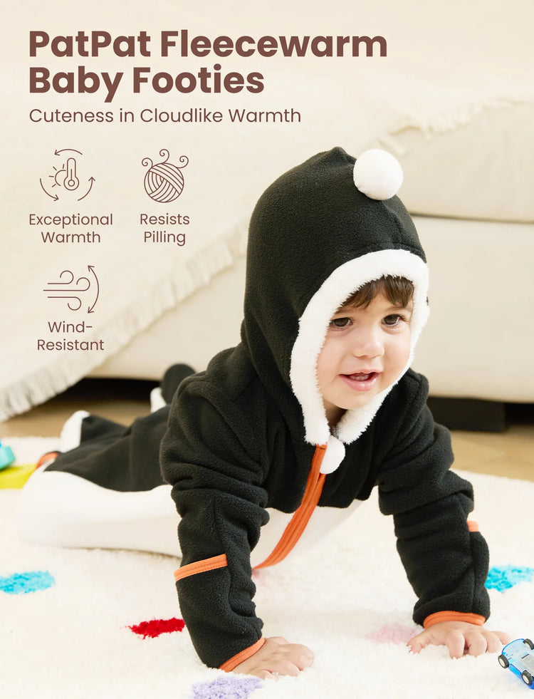 Combinaison unisexe 3D hyper-tactile pour bébé, combinaison bidirectionnelle avec motif animal, noire