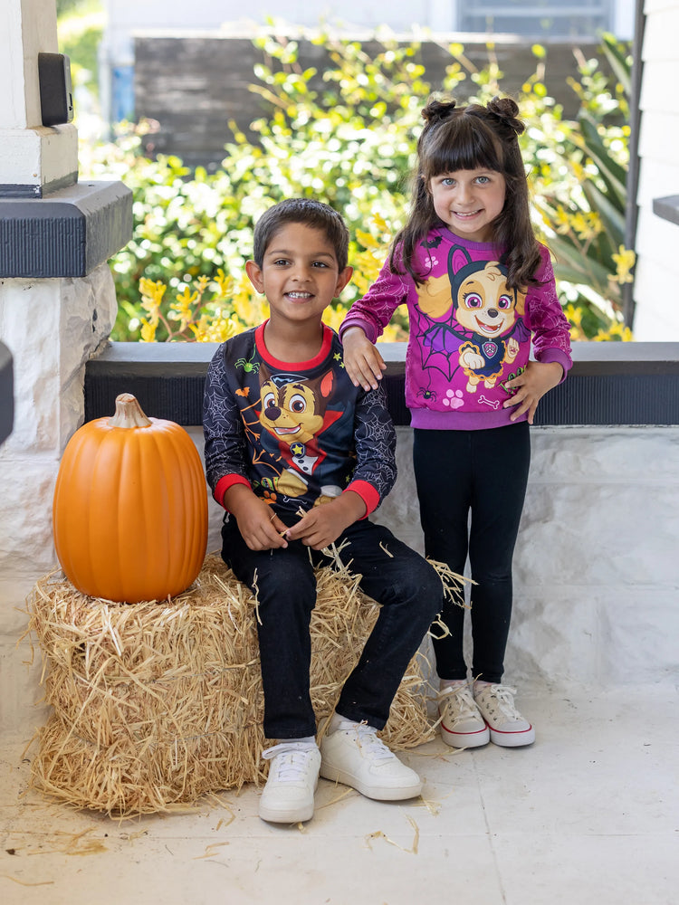 Sweat-shirt à manches longues pour petite fille Skye de la Pat' Patrouille d'Halloween, violet