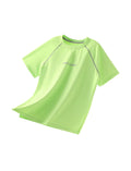 PatPat Lightflow Activewear Kid Boy Athletic Ultra Lightweight & Quick Dry Short Sleeve T-Shirt Green