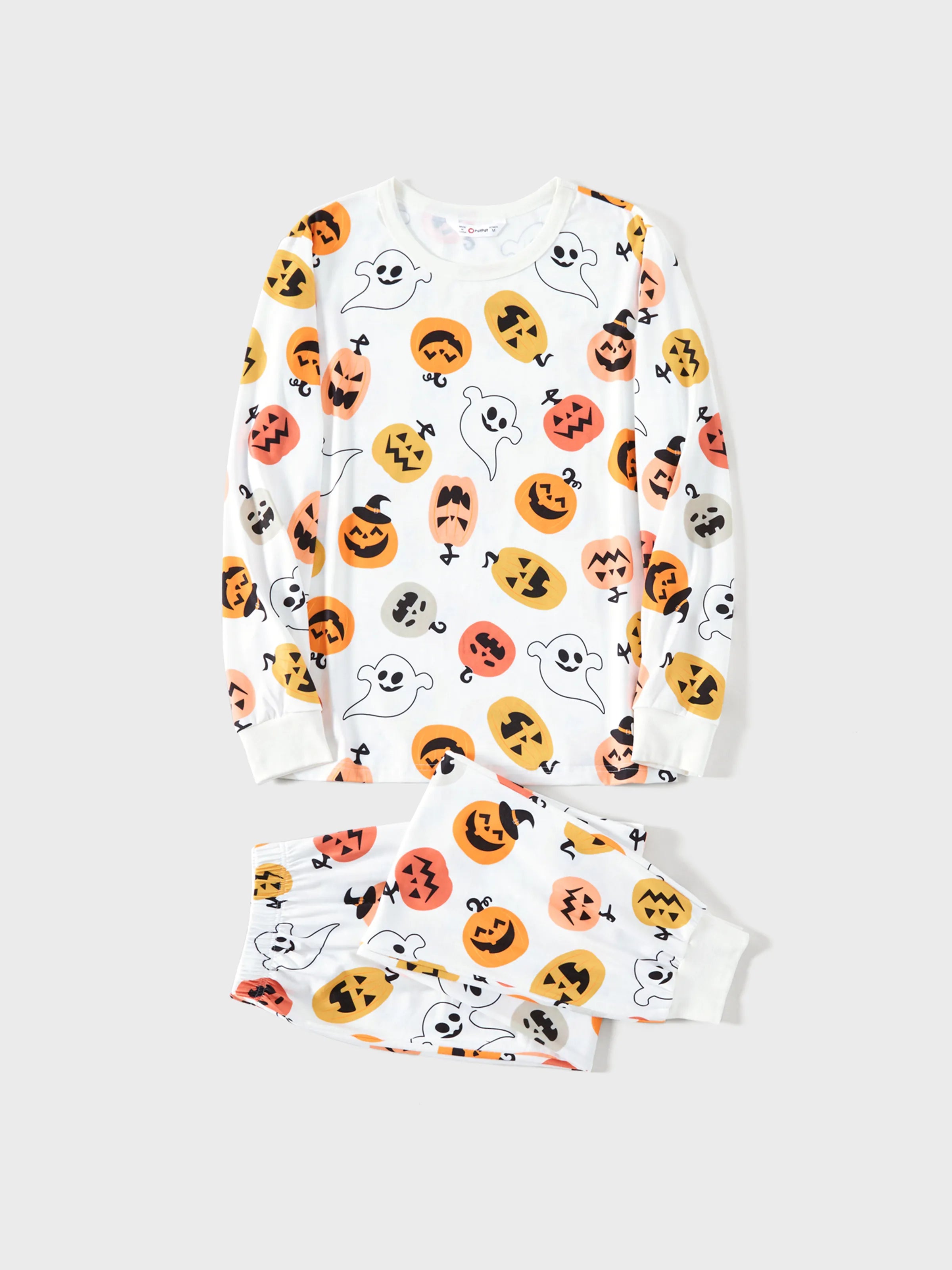 Halloween Family Matching All Over Pumpkin Ghost Print Pajamas