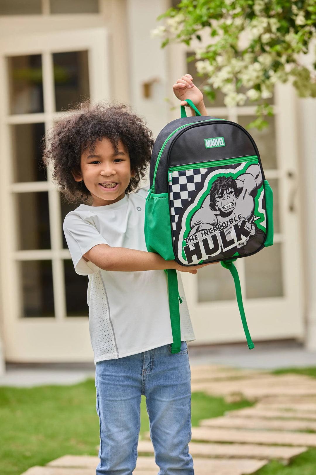PatPat Marvel Hulk Kids Backpack for Daycare and Kindergarten, Roomy Toddler Daypack with Comfortable Padded Shoulder Straps Green