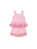 Fresh Market Baby Girl Tulip Ruffle Top & Shorts Set Pink