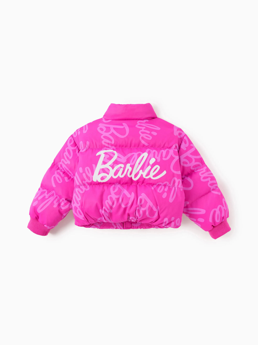 Chaqueta de manga larga con estampado de logotipo para Barbie, 1 pieza, para niño pequeño/niña, Roseo