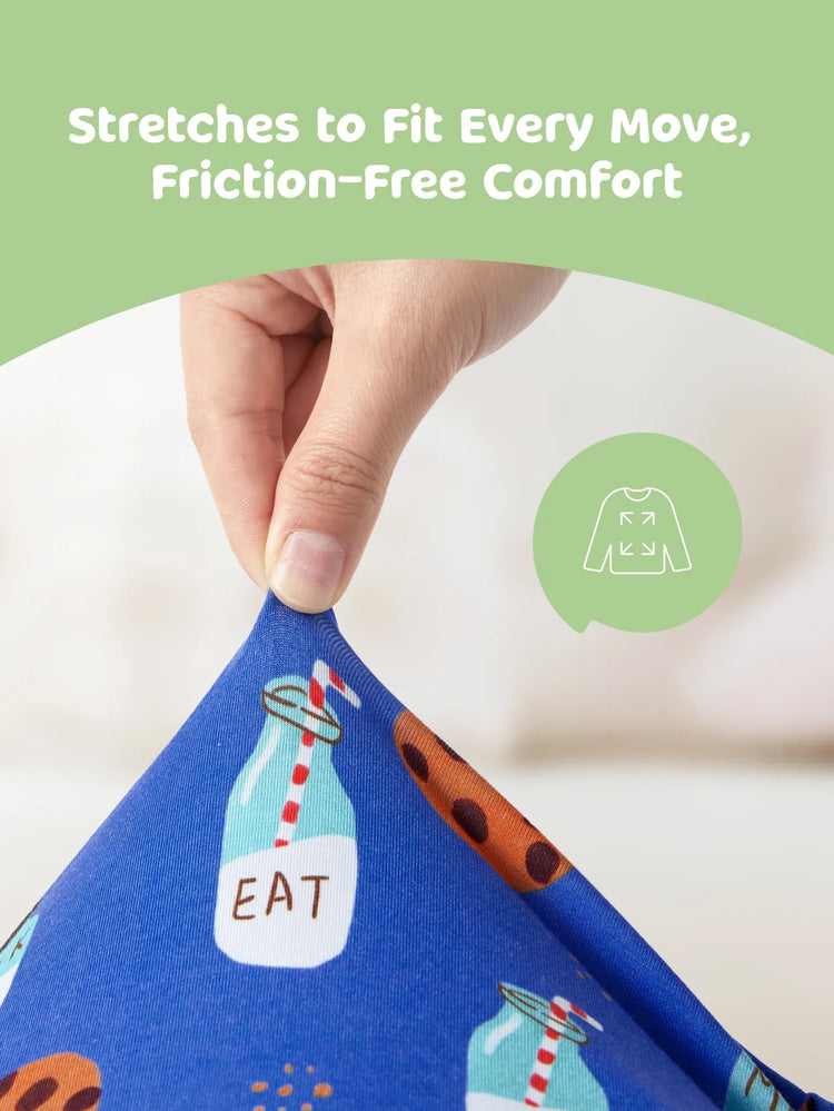 Bamboo Baby/Toddler 2-Piece Childlike Animal Print Snug-Fitting Pajamas Set Blue