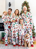 Christmas Matching Family Pajamas Set Christmas Cat Print PJS with Christmas Socks Multi-color
