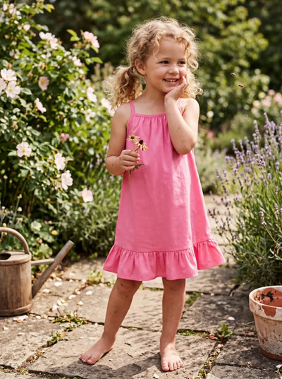 Fresh Market Toddler Girl Ruffle Dress Hot Pink