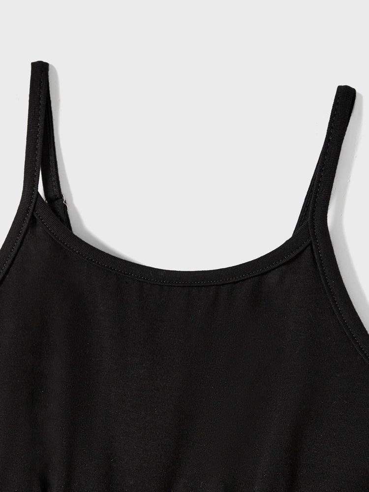 Tenues d'Halloween pour toute la famille : robes sans manches à bretelles spaghetti et hauts à manches courtes