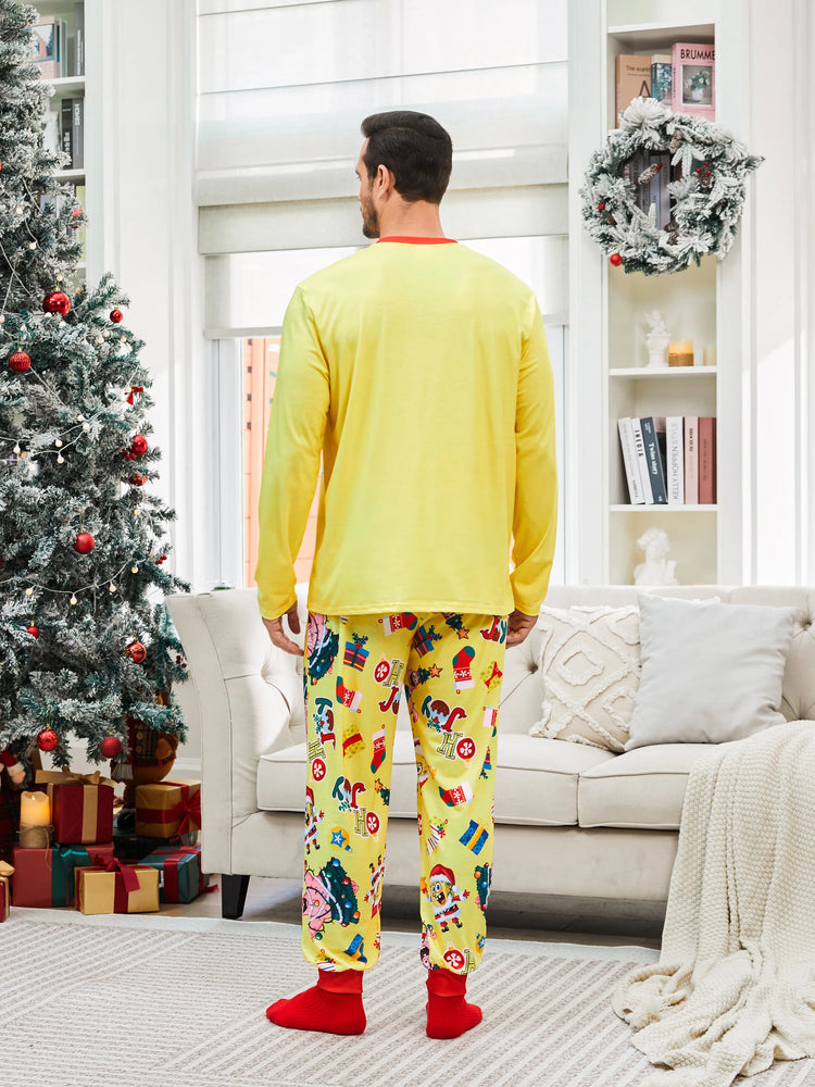 Ensemble pyjama imprimé Bob l'éponge de Noël pour toute la famille avec chaussettes de Noël 
