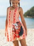 Disney Princess Toddler/Kid Girl Moana Sporty Dress/ Cotton Top Orange