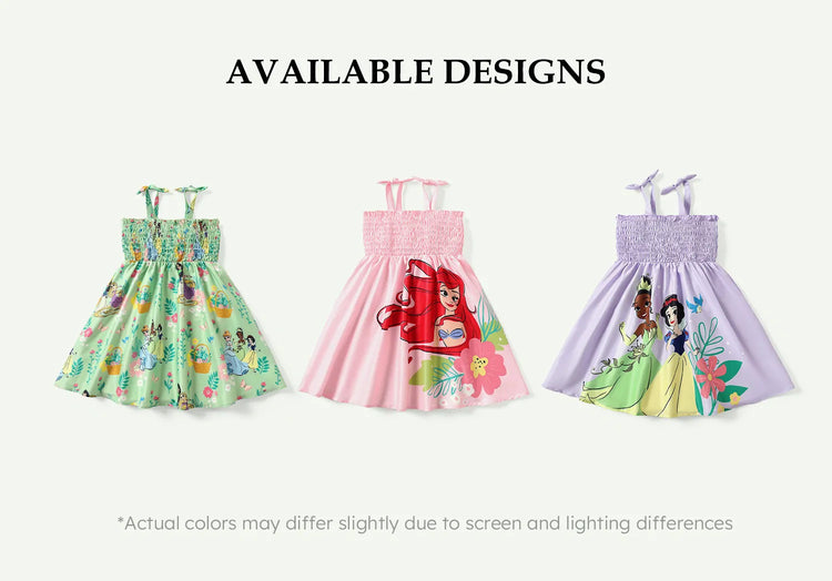 Disney Princess Toddler Girl Tiana/Cinderella/Snow White Smocking Dres - PatPat Disney Princess Toddler Girl Tiana/Cinderella/Snow White Smocking Dres - PatPat