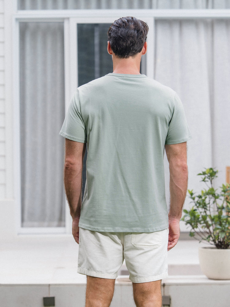 Family Matching Tropical Print Outfits Mommy & Me Tank Dress & Dad/Kids Cotton T-Shirt Set
 Green